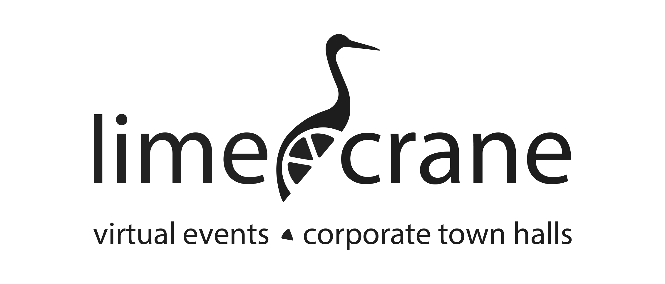 Lime Crane Logo Horizontal Virtual Tagline black version Transparent